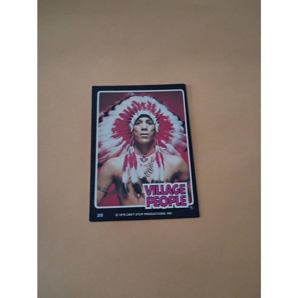 Vintage 1979 Village People Trading Card #28 Disco Era Vintage Music Collectible